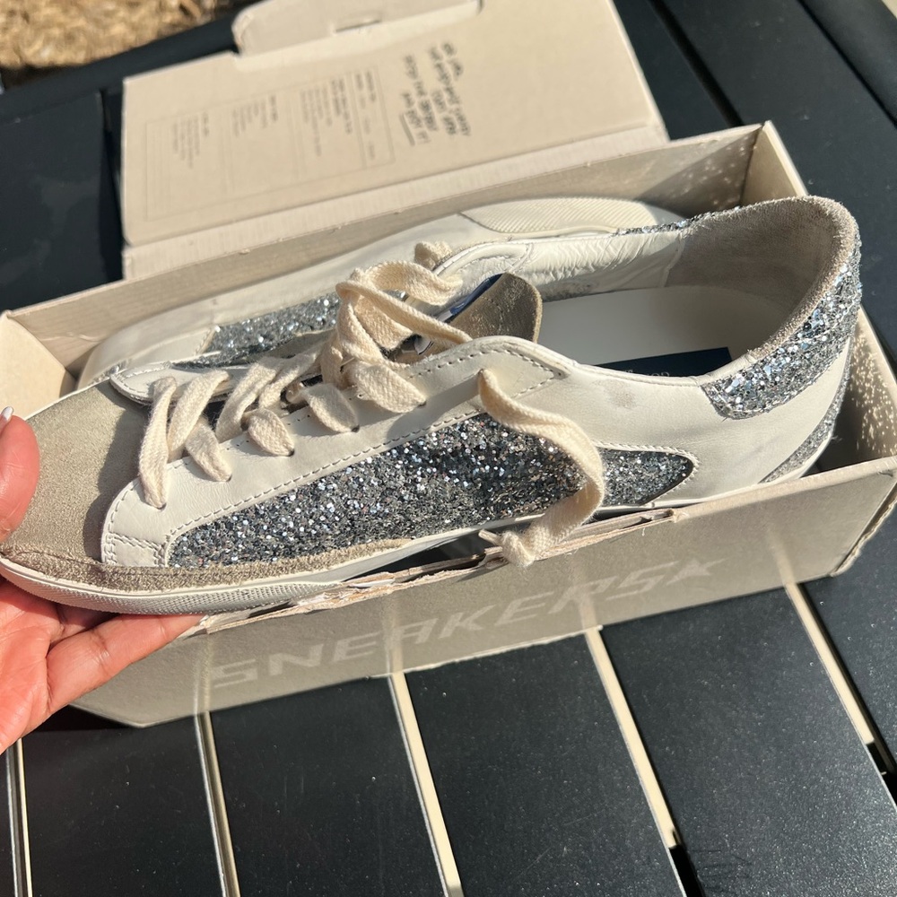 Golden Goose Silver Glitter Sneakers…new, Listed on Neiman Marcus for $695